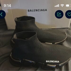 Balenciaga Black Knit Sock Sneakers